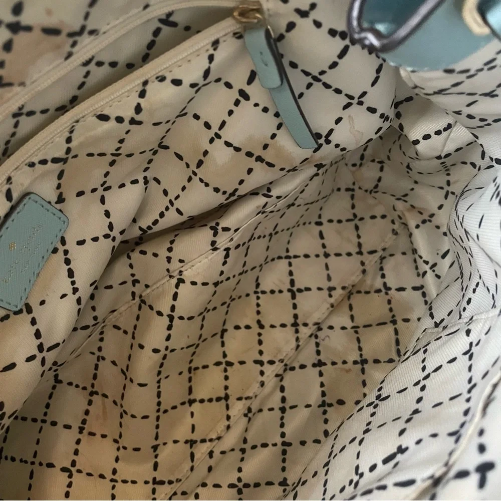 Kate Spade genuine leather mint blue handbag